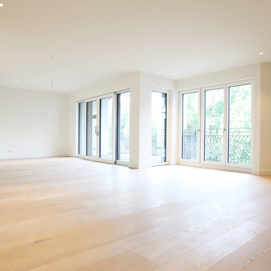 Neubau Oberursel - Großformatige Landhausdielen für ein offenes Wohnkonzept