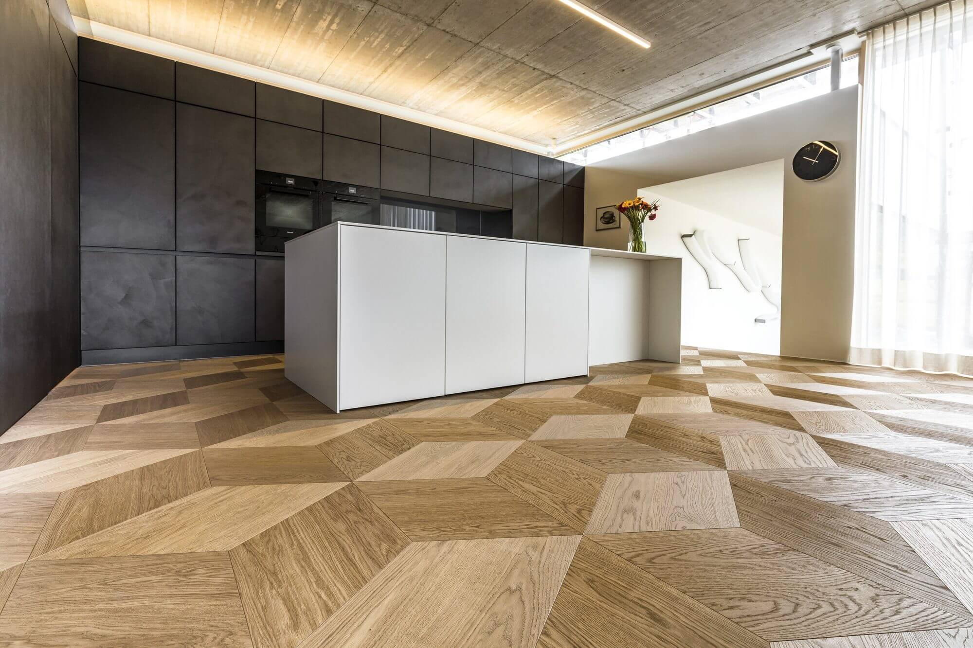 TRAPA Tafelboden Raute Eiche naturell gebürstet Lugano