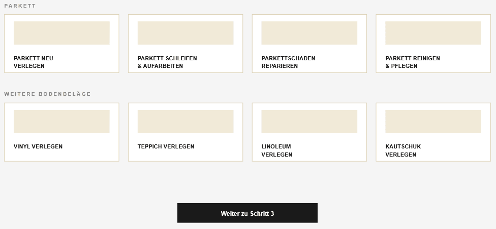 Platzhalter für das geplante Anfrageformular „In 60 Sekunden zu Ihrem Angebot“