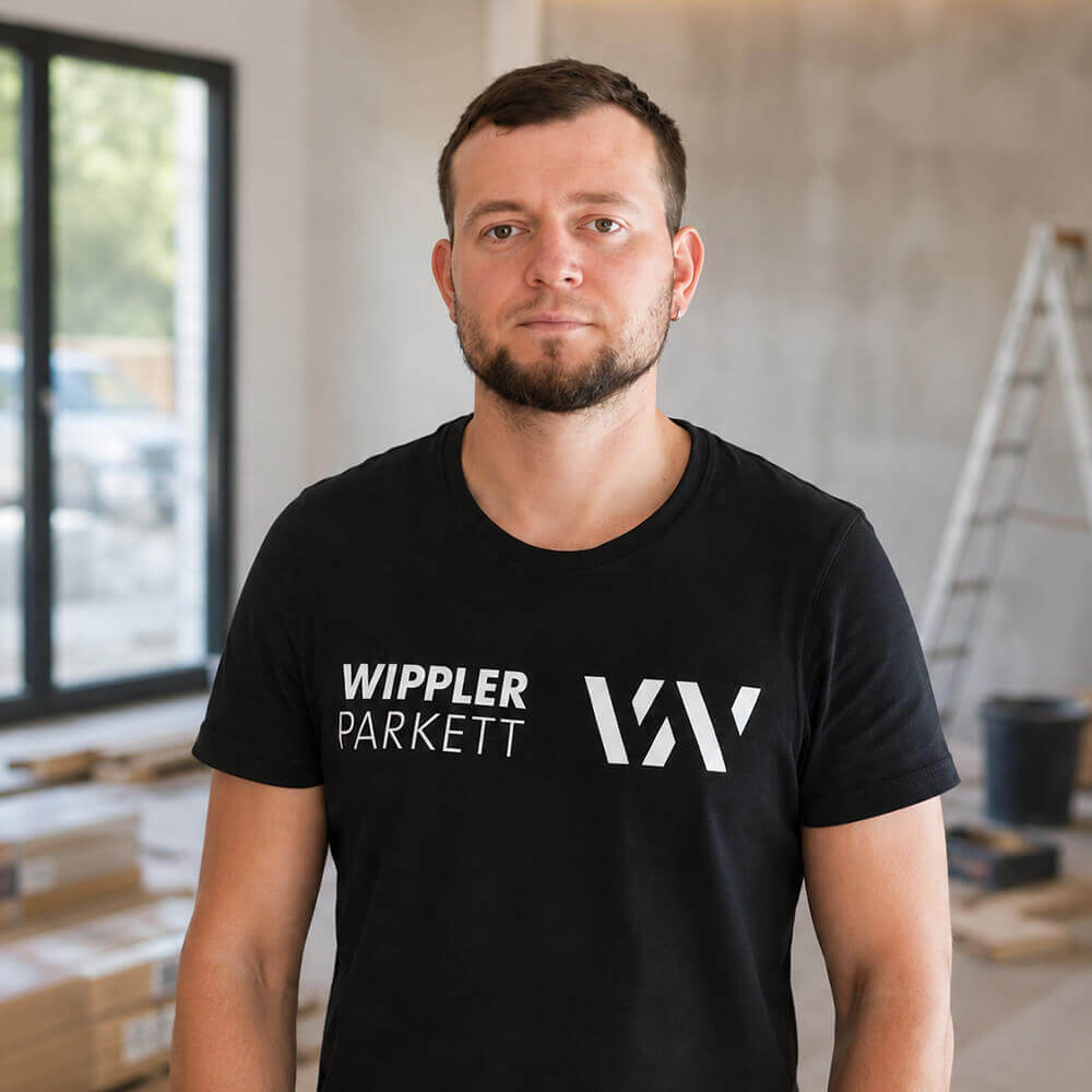 Vladyslav, Parkettleger bei Wippler Parkett